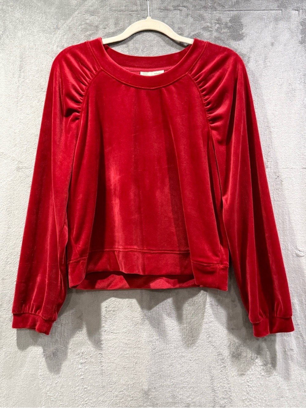 Anthropologie Saturday Sunday Merida Sweatshirt Size M Red Velvet Pullover